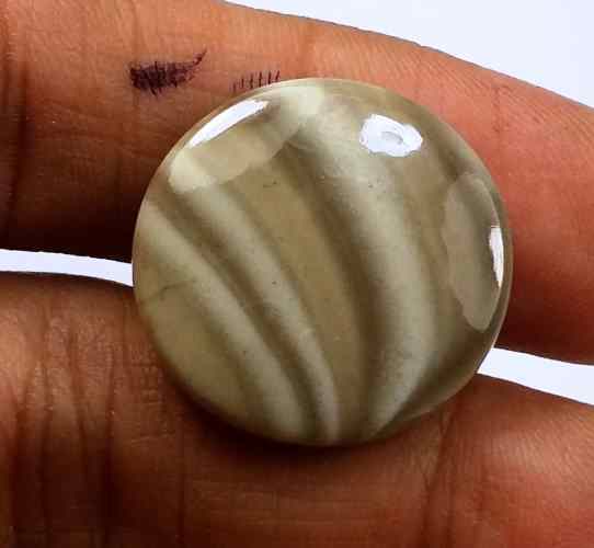 15.59 Carats Striped Flint 19.54 X 19.23 X 4.83 mm