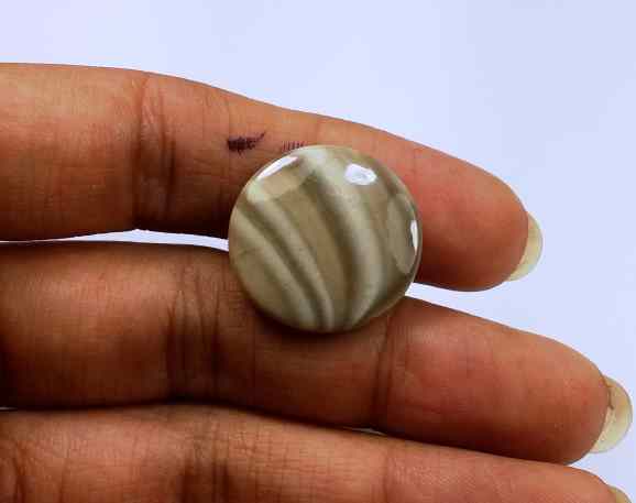 15.59 Carats Striped Flint 19.54 X 19.23 X 4.83 mm