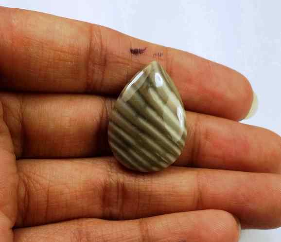17.15 Carats Striped Flint 25.50 X 17.64 X 5.06 mm