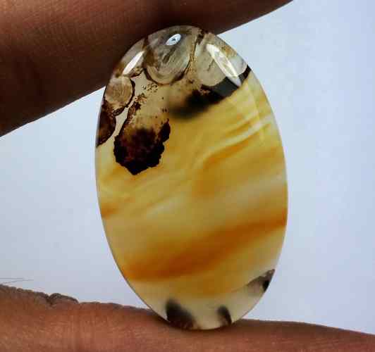38.22 Carats Montana Agate 36.33 X 22.77 X 5.33 mm