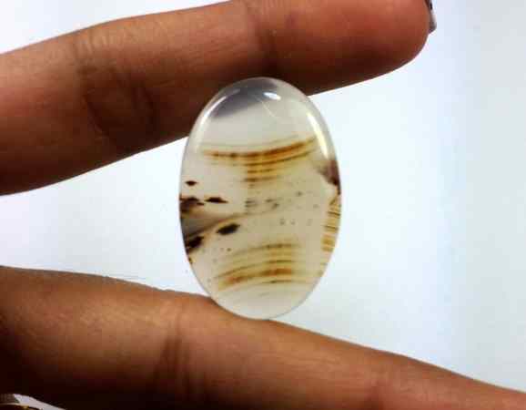 28.86 Carats Montana Agate 31.37 X 20.95 X 4.94 mm