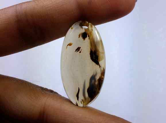 24.91 Carats Montana Agate 33.53 X 17.74 X 5.15 mm