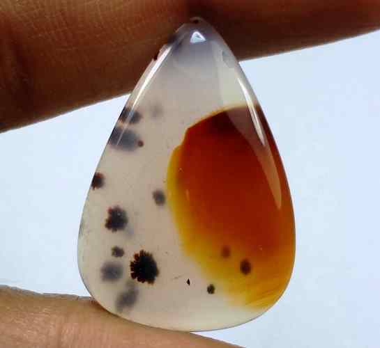 18.28 Carats Montana Agate 27.72 X 19.08  X 4.42 mm