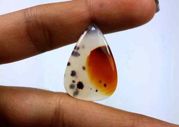 18.28 Carats Montana Agate 27.72 X 19.08  X 4.42 mm
