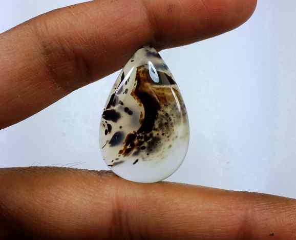 22.08 Carats Montana Agate 29.36 X 19.04 X 5.41 mm