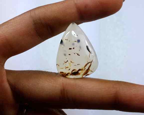 25.11 Carats Montana Agate 28.24 X 20.66 X 5.95 mm