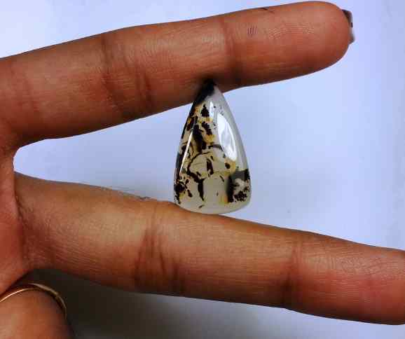 13.30 Carats Montana Agate 25.59 X 14.50 X 5.89 mm