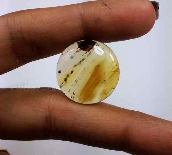16.47 Carats Montana Agate 20.93 X 20.74 X 4.95 mm