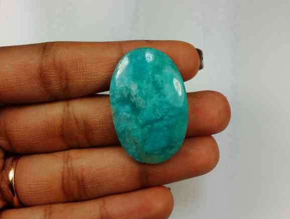 25.87 Carats Amazonite Peru  33.00 X 21.82 X 4.76 mm