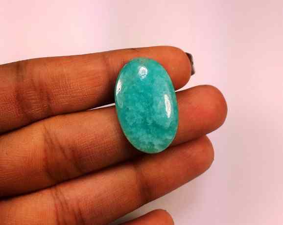 10.33 Carats Amazonite Peru  24.68 X 15.68 X 3.42 mm