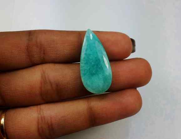 13.13 Carats Amazonite Peru  27.96 X 13.22 X 4.53 mm