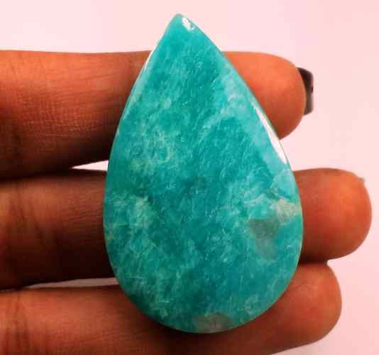 42.26 Carats Amazonite Peru  41.05 X 25.72 X 5.32 mm
