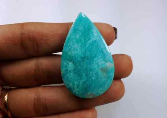 42.26 Carats Amazonite Peru  41.05 X 25.72 X 5.32 mm