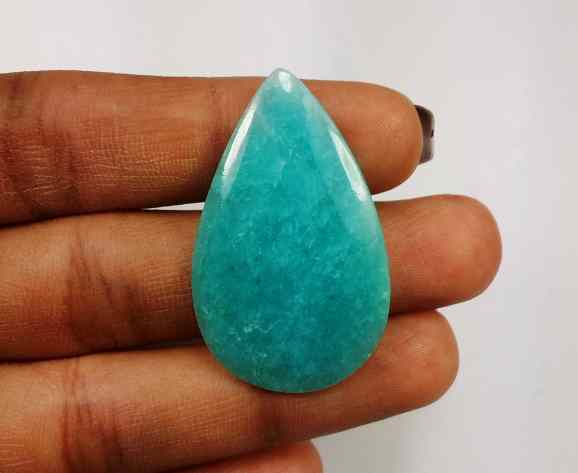 17.93 Carats Amazonite Peru  35.70 X 21.86 X 3.50 mm