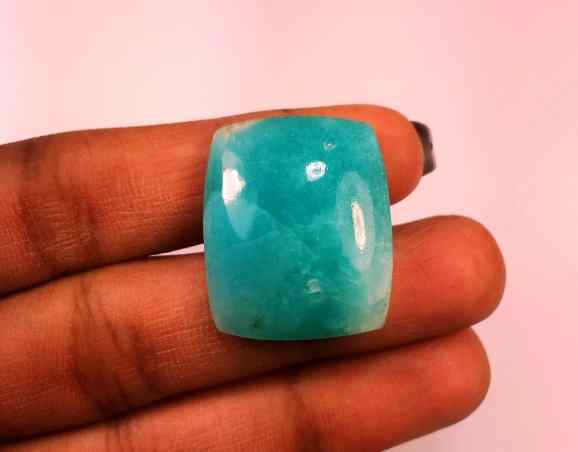 26.02 Carats Amazonite Peru  24.71 X 20.72 X 6.04 mm