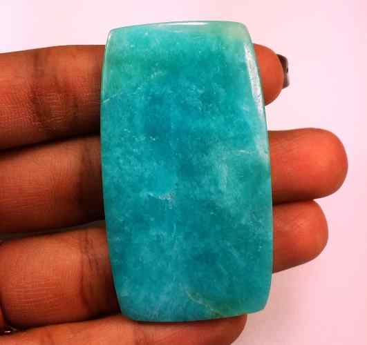 56.08 Carats Amazonite Peru  52.07 X 29.78 X 3.72 mm