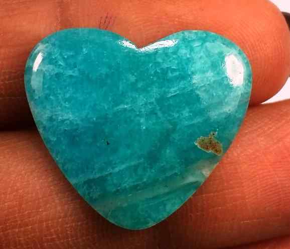 8.78 Carats Amazonite Peru  21.95 X 19.20 X 2.84 mm
