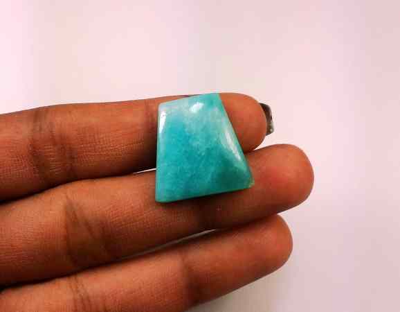 13.83 Carats Amazonite Peru  19.31 X 18.95 X 4.52 mm