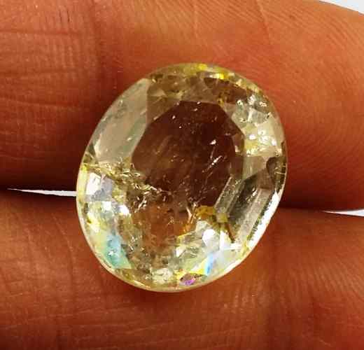 11.96 Carats Yellow Topaz 14.37 X 11.85 X 8.57 mm