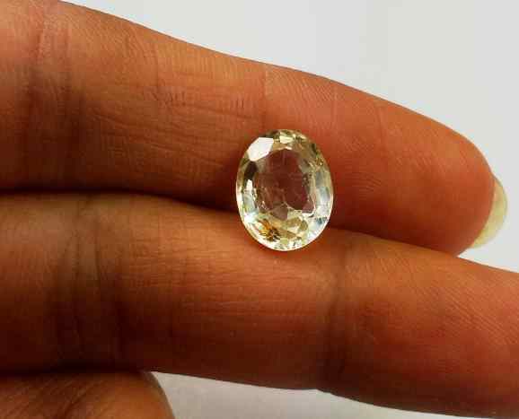 3.73 Carats Yellow Topaz 10.53 X 8.24 X 5.70 mm