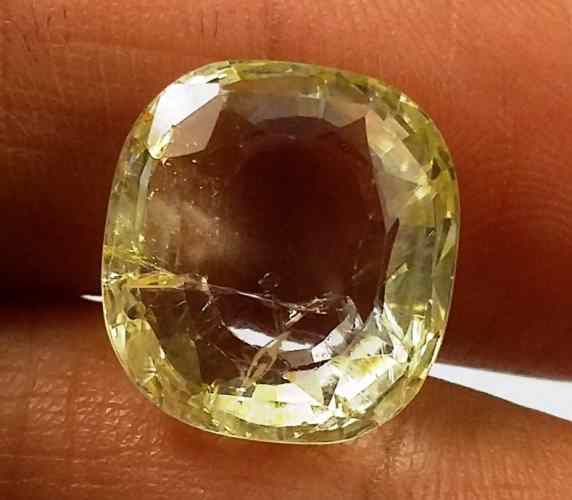 10.25 Carats Yellow Topaz 12.76 X 11.76 X 6.61 mm