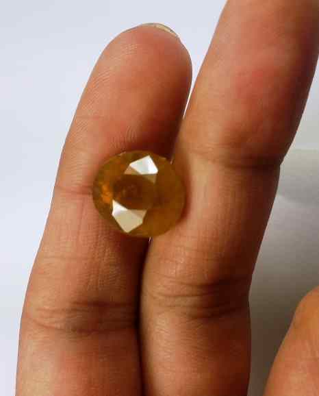 12.70 Carats African Padparadscha Sapphire 12.92 X 11.17 X 9.89 mm