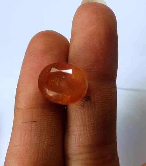 12.40 Carats African Padparadscha Sapphire 13.65 X 11.14 X 7.80 mm