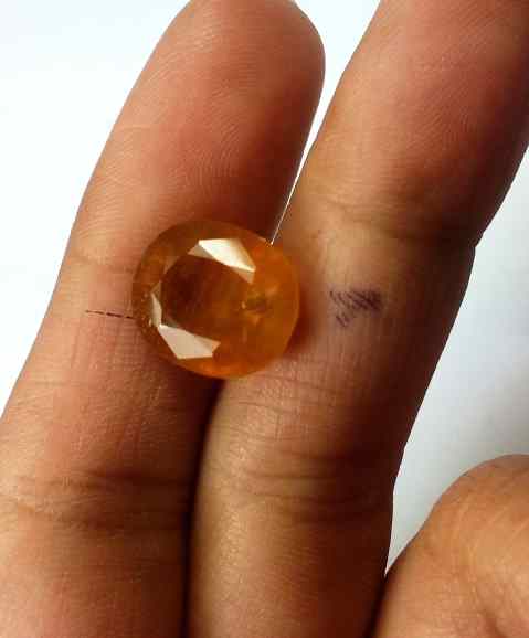 10.52 Carats African Padparadscha Sapphire 12.63 X 10.91 X 7.43 mm