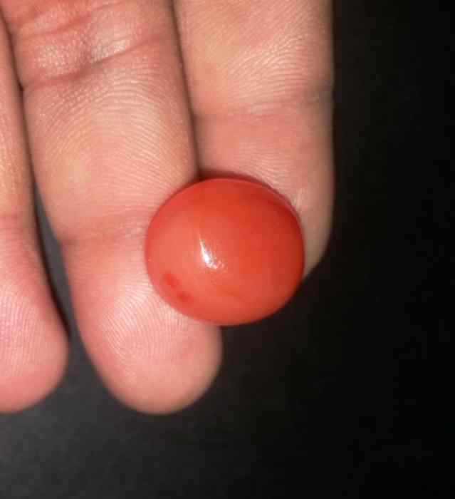 19.67 Carats Carnelian 19.40 x 16.73 x 9.52 mm