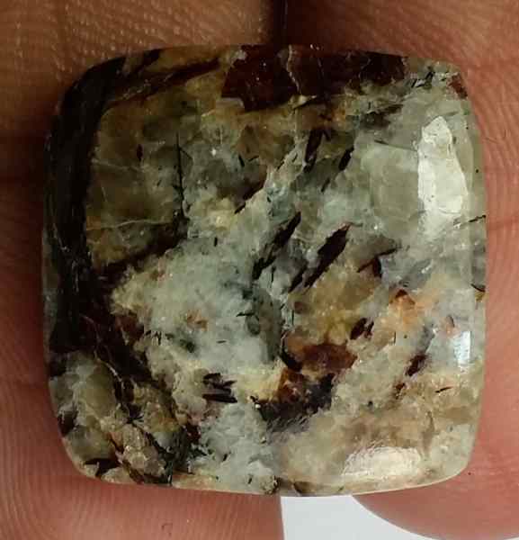 14.2 Carats Astrophyllite 17.64 x 17.37 x 4.53 mm