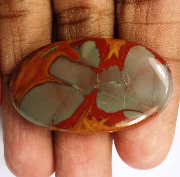 44.05 Carats Norina Jasper 39.68 x 23.16 x 5.58 mm