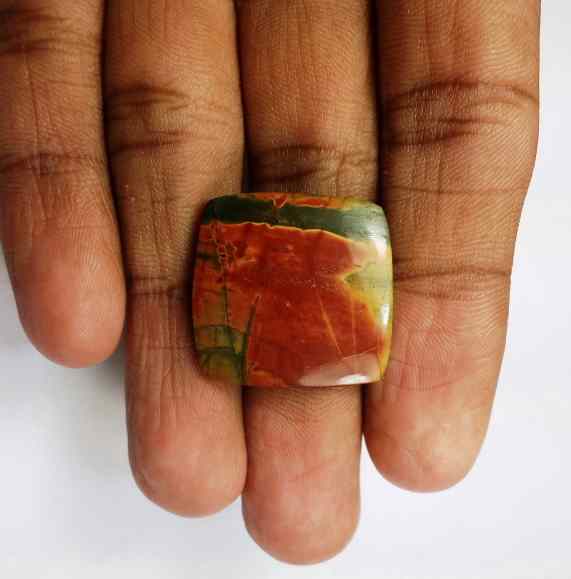 18.9 Carats Cherry Creek Jasper 21.67 x 22.31 x 3.86 mm