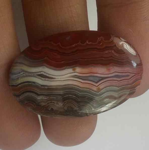21.85 Carats Crazy Lace Agate 30.25 x 19.74 x 4.39 mm