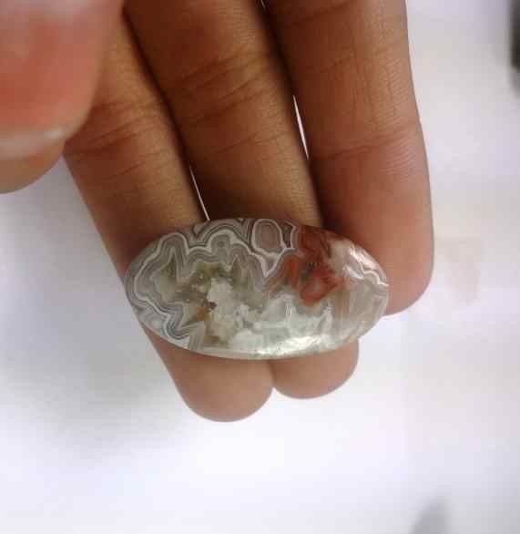 22 Carats Crazy Lace Agate 32.87 x 17.66 x 4.55 mm