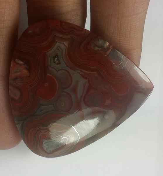 61.8 Carats Crazy Lace Agate 39.80 x 38.38 x 5.34 mm