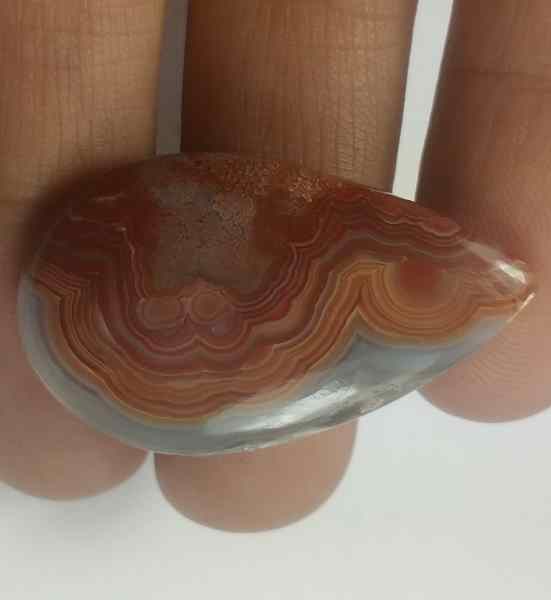 24.65 Carats Crazy Lace Agate 32.44 x 19.12 x 5.29 mm