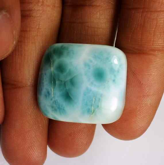 35.5 Carats Larimar 21.20 x 18.73 x 8.25 mm