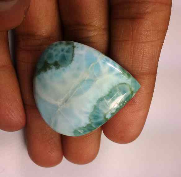 55.45 Carats Larimar 31.60 x 28.37 x 6.86 mm
