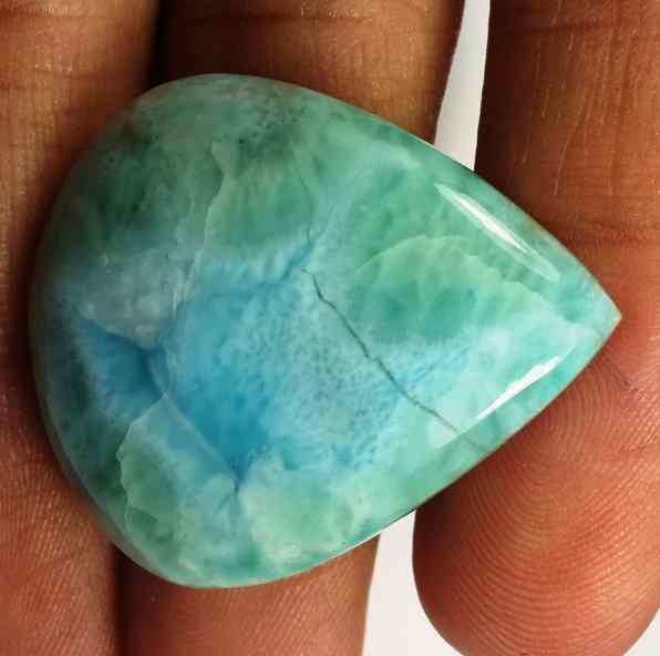 43.95 Carats Larimar 29.40 x 25.54 x 7.45 mm