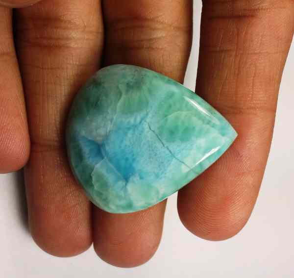 43.95 Carats Larimar 29.40 x 25.54 x 7.45 mm