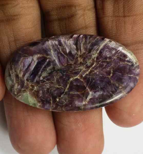34.75 Carats Charoite 39.25 x 22.78 x 4.22 mm