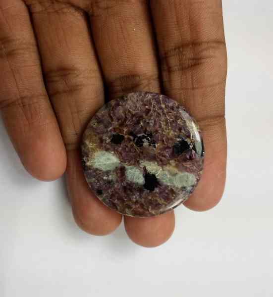 47.4 Carats Charoite 34.73 x 34.21 x 4.44 mm