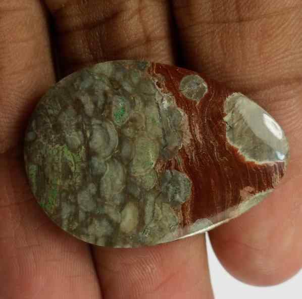 26.8 Carats Mushroom Rhyolite 37.10 x 27.85 x 9.63 mm