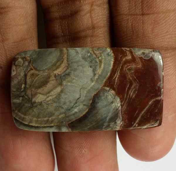 34.05 Carats Mushroom Rhyolite 34.11 x 18.88 x 4.81 mm