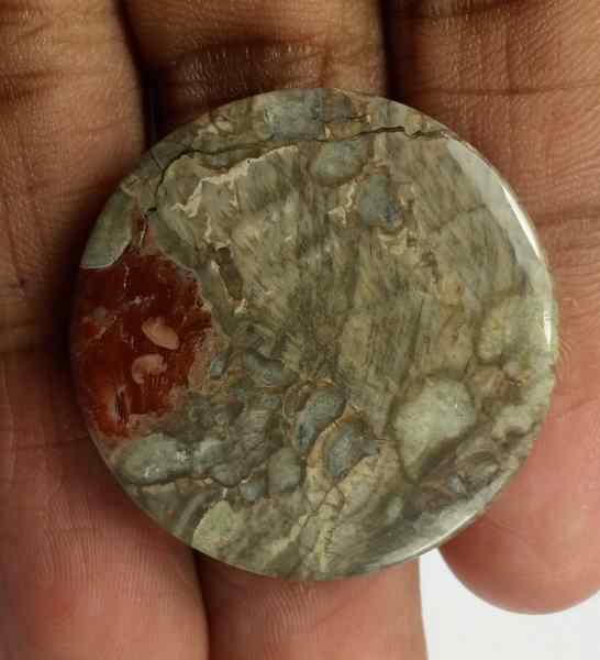 38.1 Carats Mushroom Rhyolite 30.55 x 30.14 x 4.63 mm