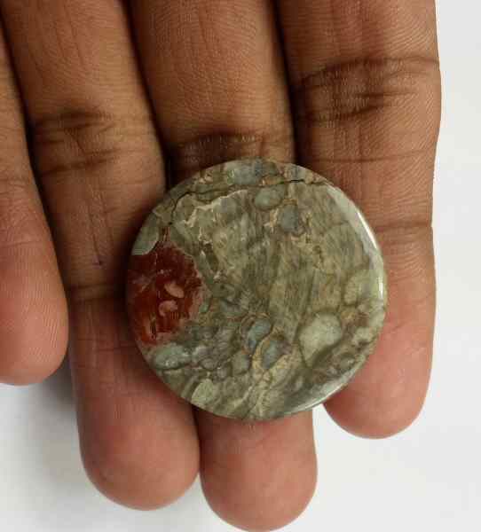 38.1 Carats Mushroom Rhyolite 30.55 x 30.14 x 4.63 mm