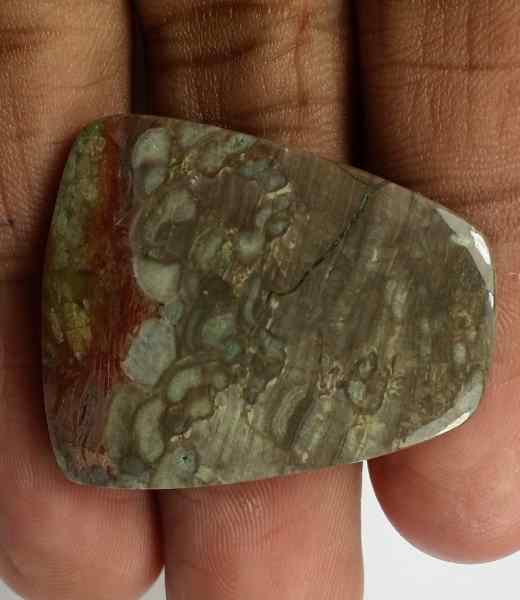 32 Carats Mushroom Rhyolite 31.93 x 26.52 x 4.62 mm