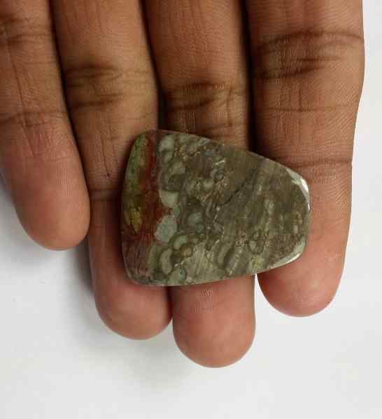 32 Carats Mushroom Rhyolite 31.93 x 26.52 x 4.62 mm