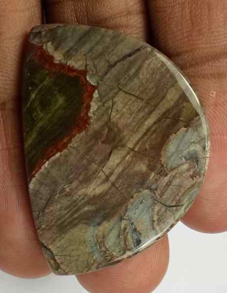 28.45 Carats Mushroom Rhyolite 36.31 x 26.31 x 3.44 mm