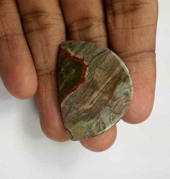 28.45 Carats Mushroom Rhyolite 36.31 x 26.31 x 3.44 mm